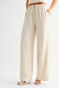 Taupe Relaxed Wide Leg Pants