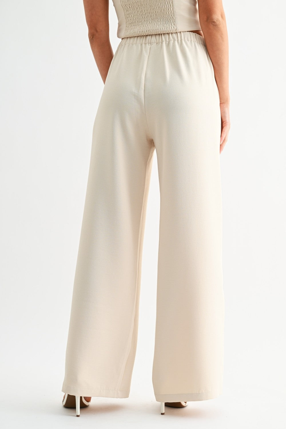 Taupe Relaxed Wide Leg Pants