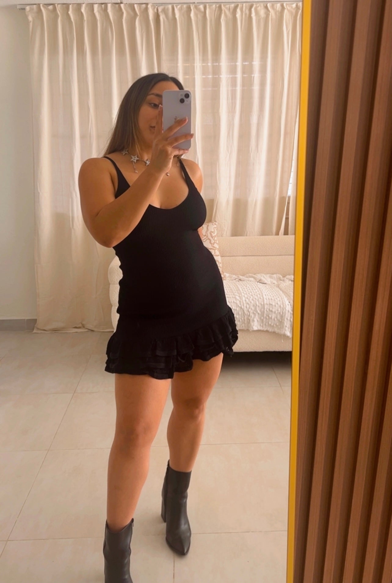 EASE BLACK MINI DRESS