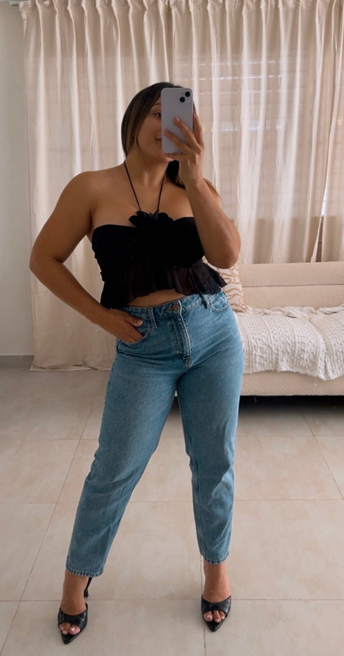 FLOWER BLACK TOP
