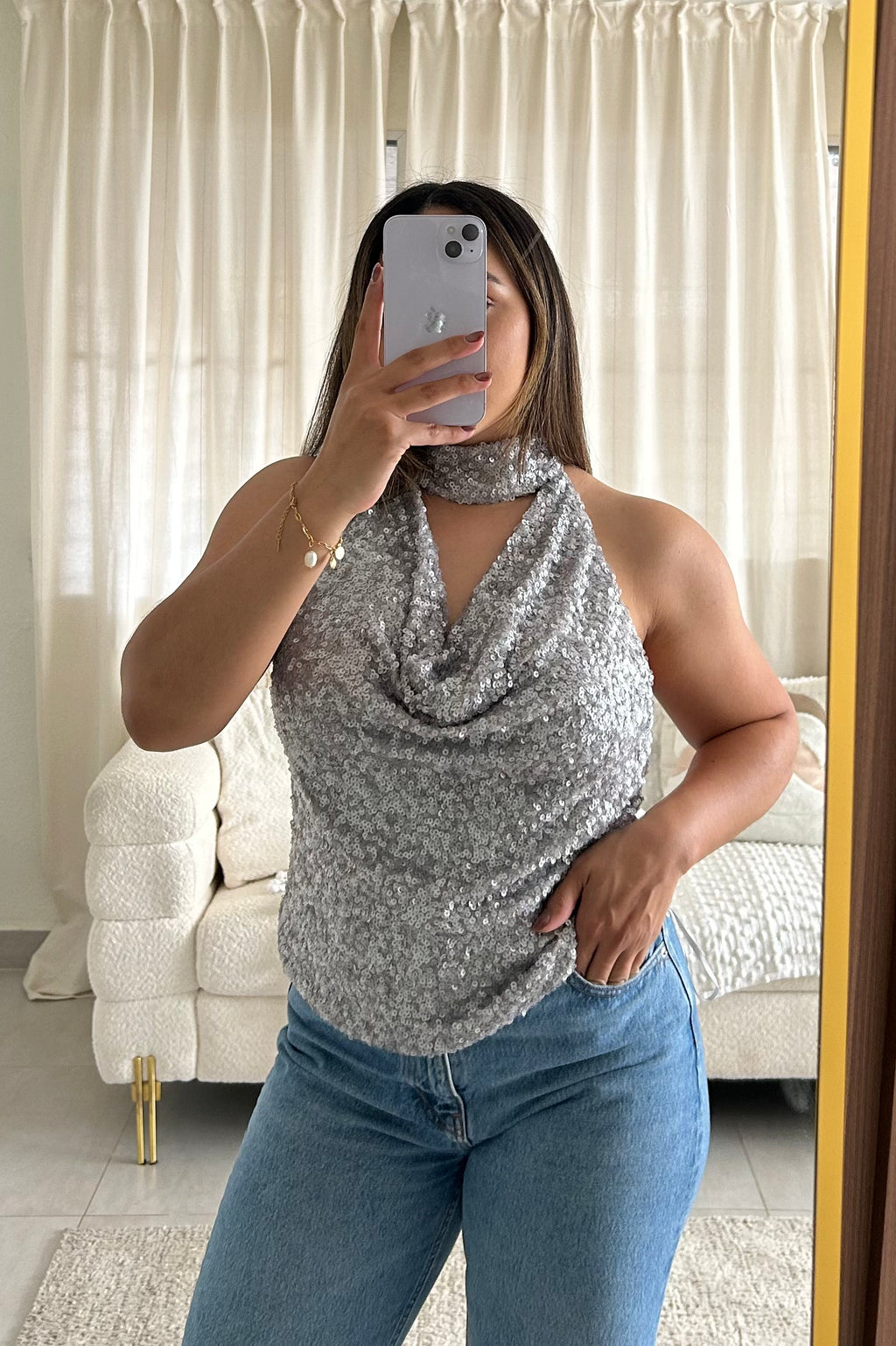 LENTEJUELAS HALTER TOP